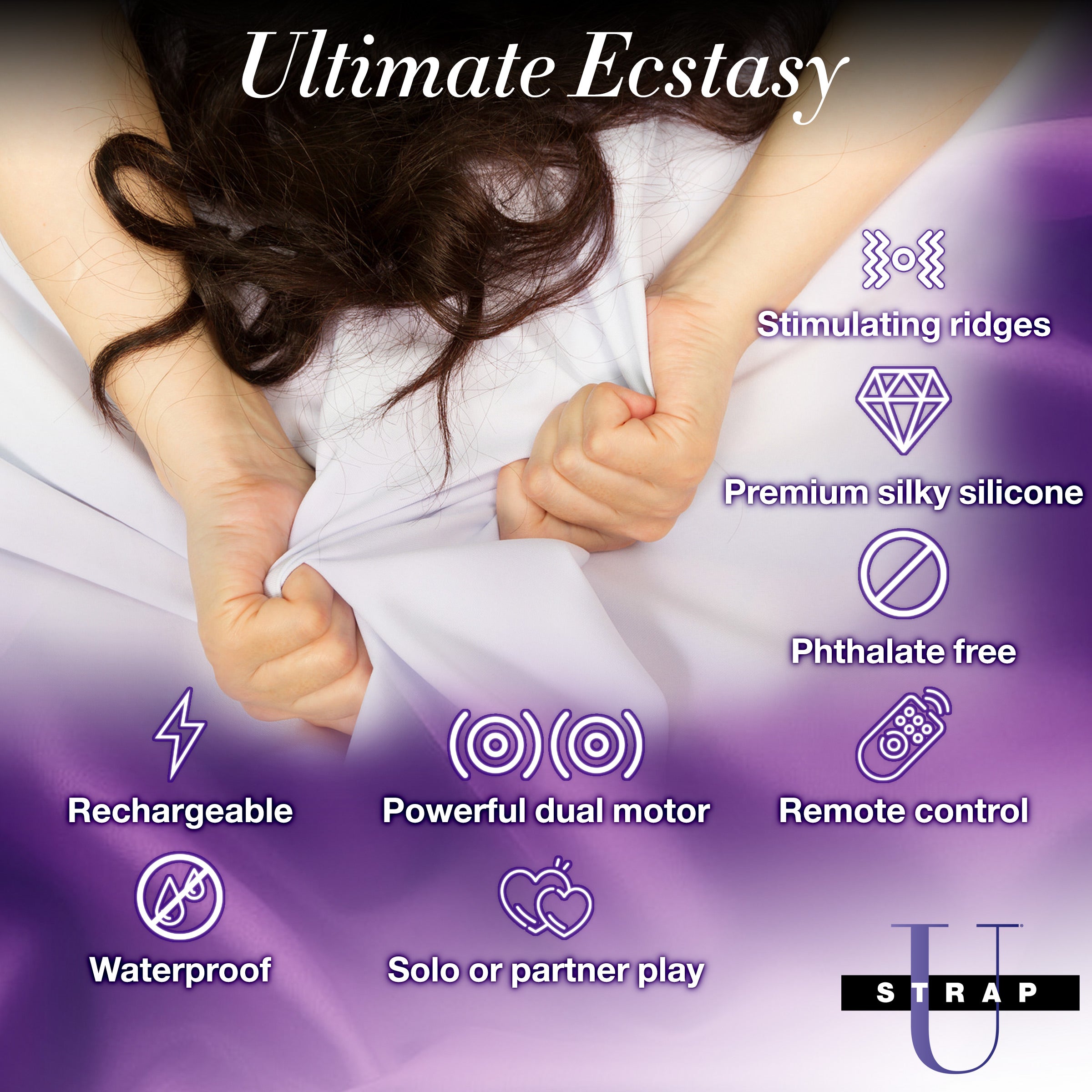 Pro Rider 9X Vibrating Silicone Strapless Strap On with Remote Control, featuring dual motors and textured design for enhanced pleasure.